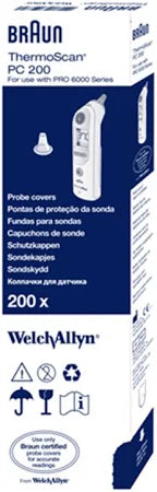 Braun Ear Thermometer Refill, probe cover for PRO-3000, PRO-4000, PRO-6000, 200 Count