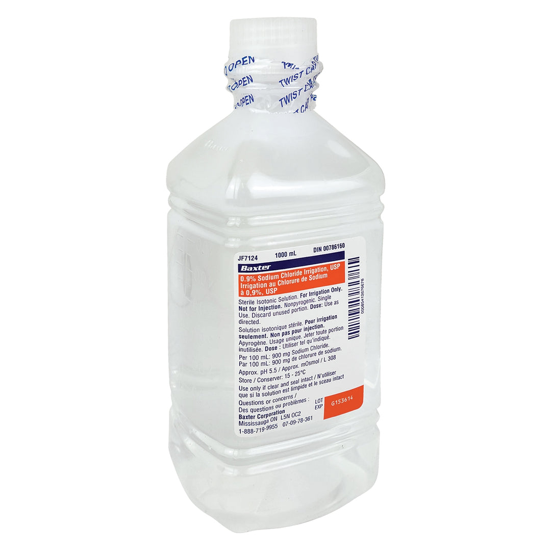 Baxter 0.9% Sodium Chloride Saline Irrigation | Bottle of 500 ml or 1000 ml