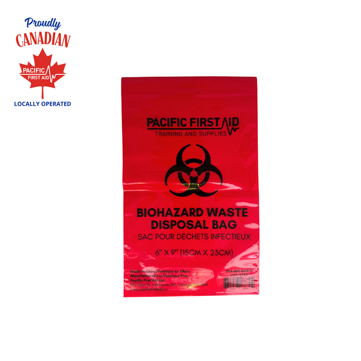 Biohazard Waste Disposal Bags – Small (6" x 9") & Large (40" x 33")
