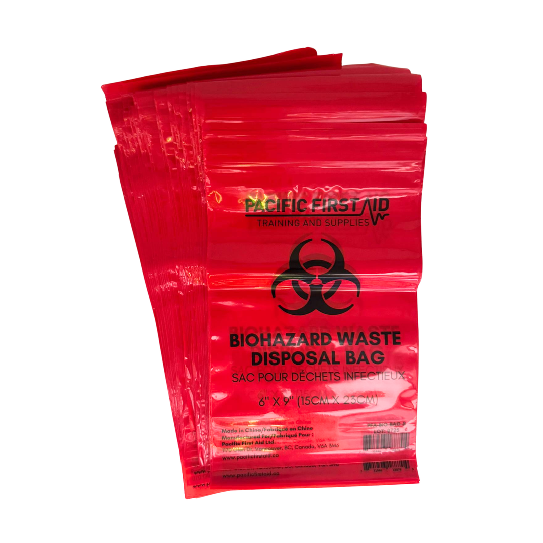 Biohazard Waste Disposal Bags – Small (6" x 9") & Large (40" x 33")