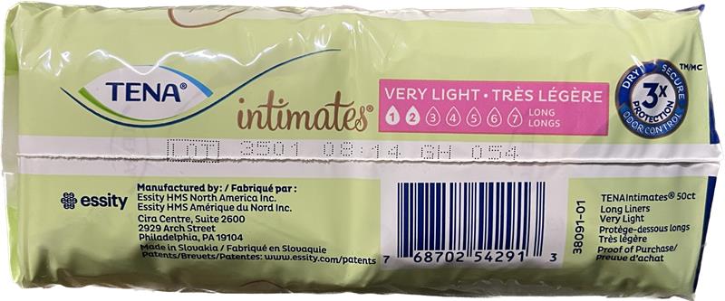 TENA Very Light Female Incontinent Pad 50 count