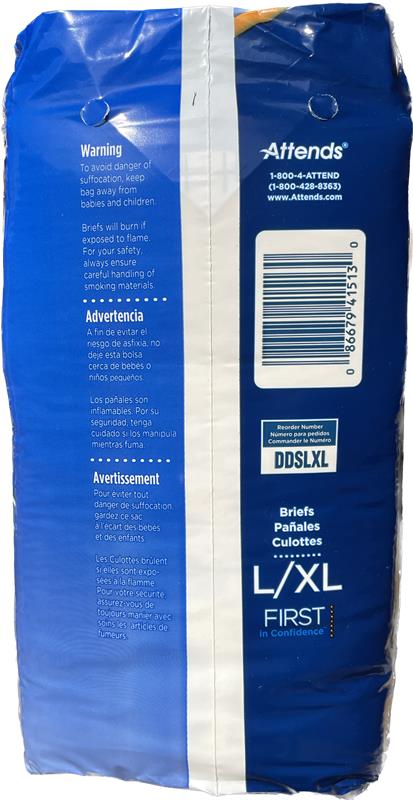Attends Stretch Briefs Large/X-Large 24 count