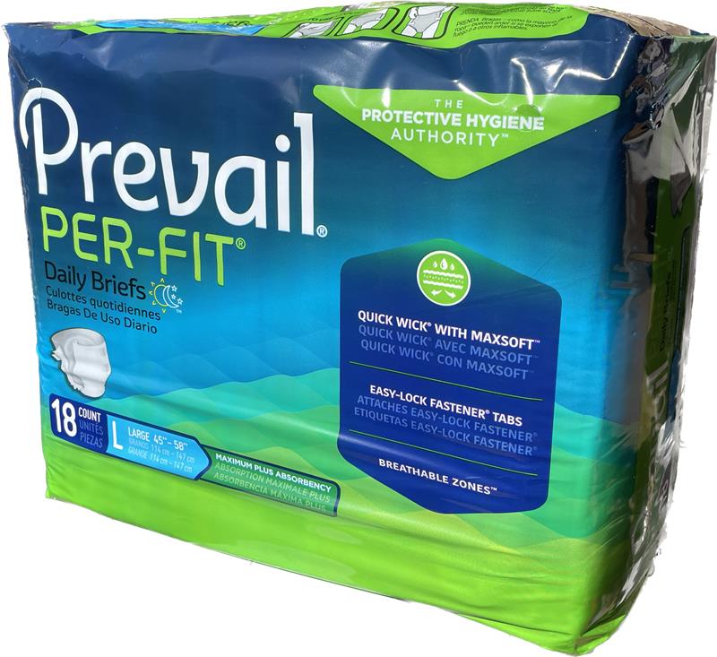Prevail Pre-Fit Daily Briefs Large 18 count