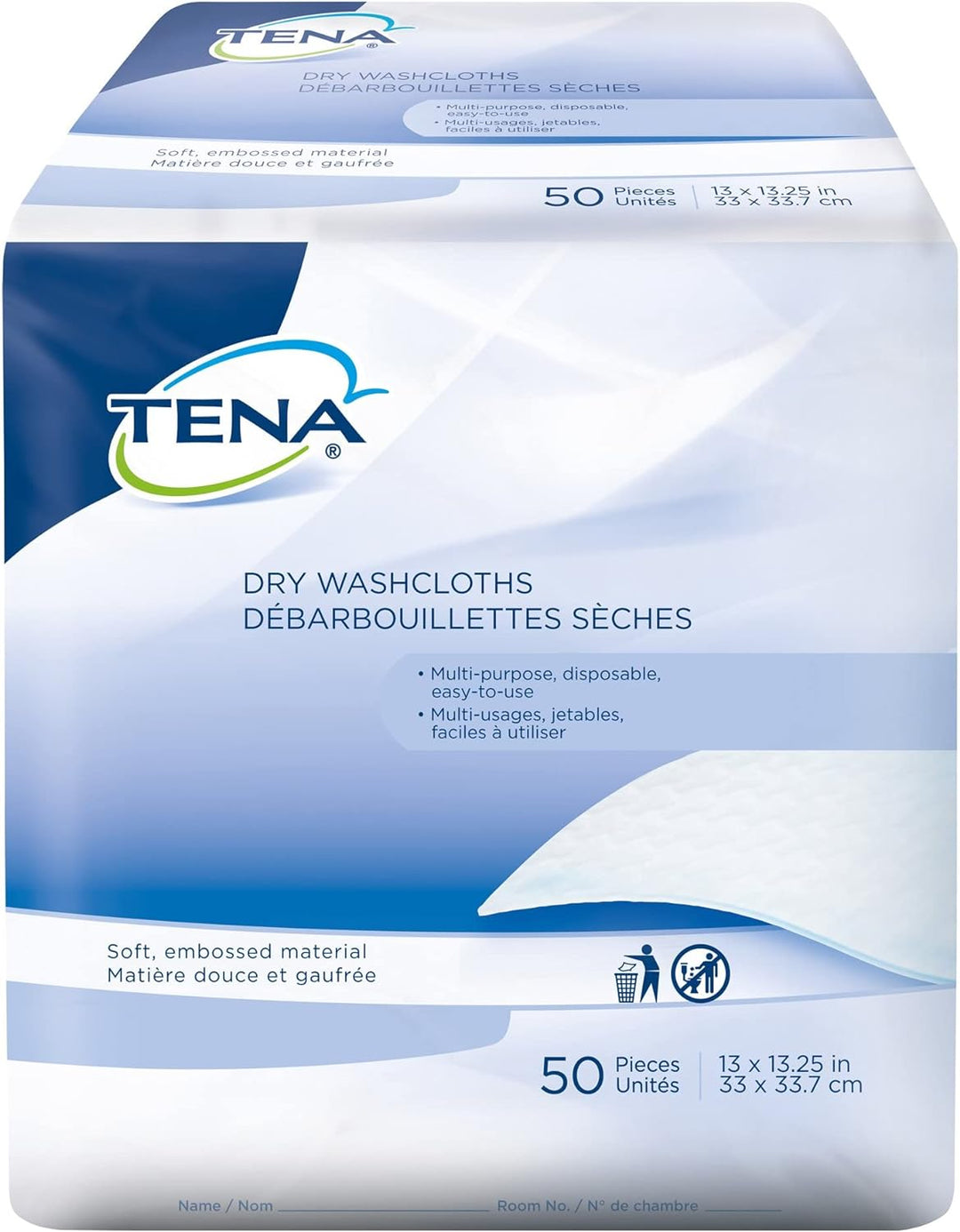 TENA Dry Wipes 13" x 13.25" 800 count