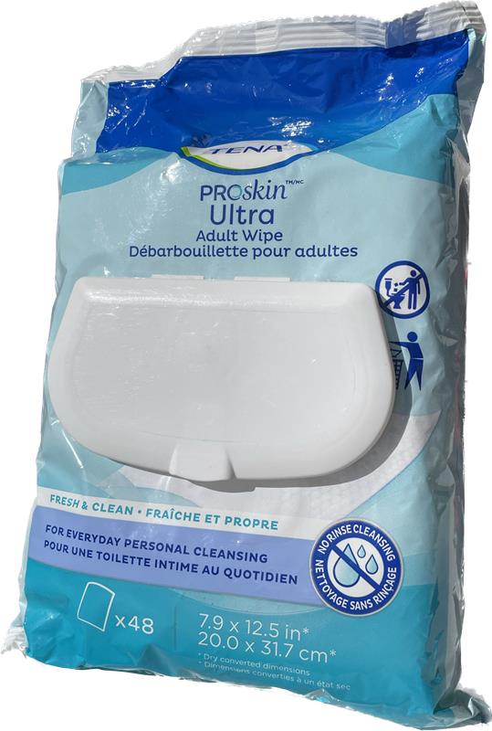 TENA Proskin Ultra Adult Wipe 48 count – Pacific First Aid