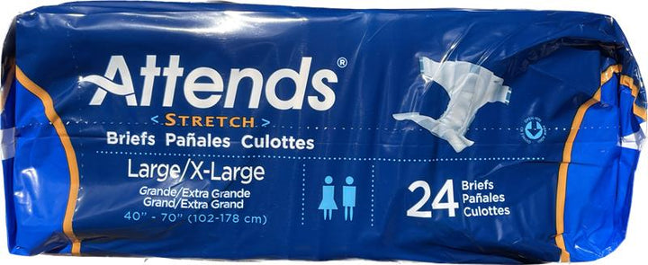 Attends Stretch Briefs Large/X-Large 24 count