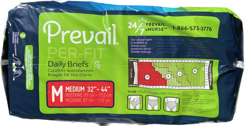 Prevail Pre-Fit Daily Briefs Maximum Plus Absorbency Medium, 20 count Adult diapers