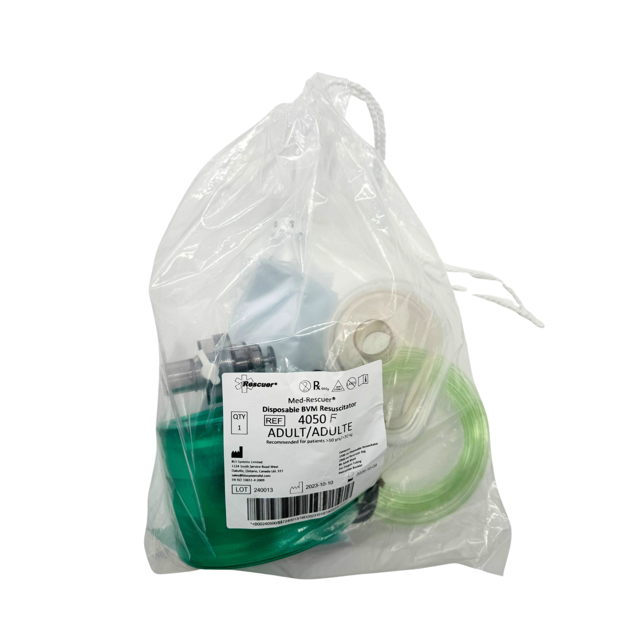 Med-Rescuer BVM Resuscitator - Adult Mask (Bag Valve Mask