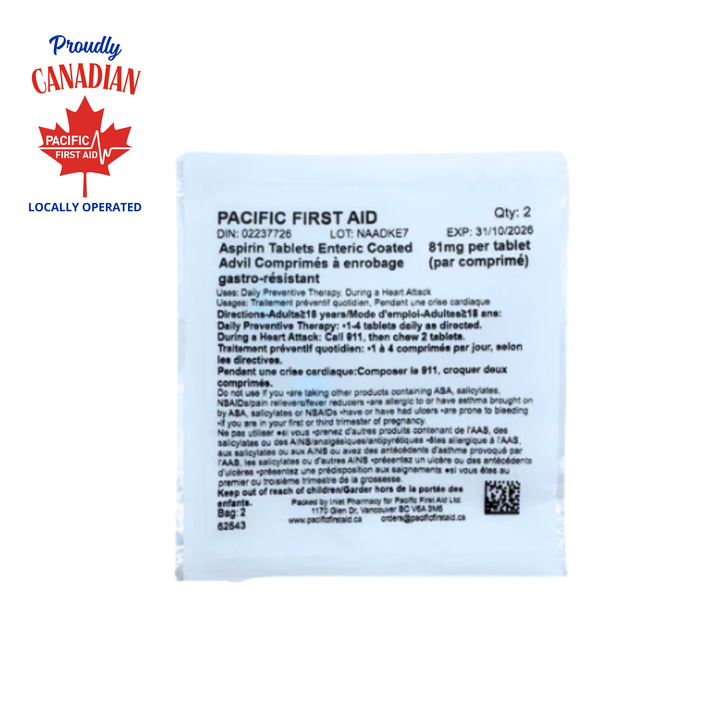 Acetylsalicylic Acid 81 mg (Pack of 2 Tablets)