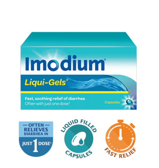 Imodium® Liquid Gel 2mg Caps 60 Count