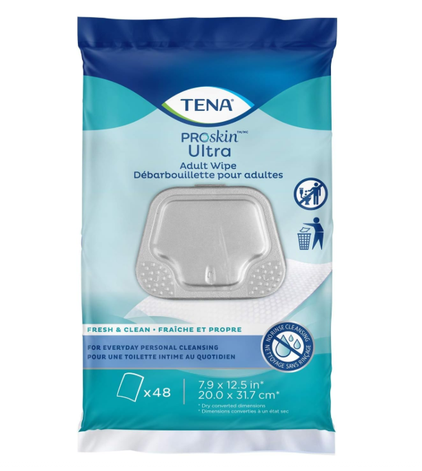 TENA PROskin Ultra Washcloth Adult Wipes 48 count