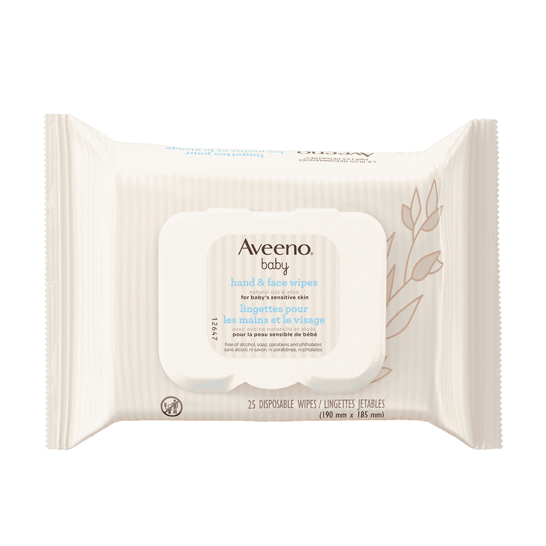 Aveeno Baby & Face Wipes (25 disposable wipes)