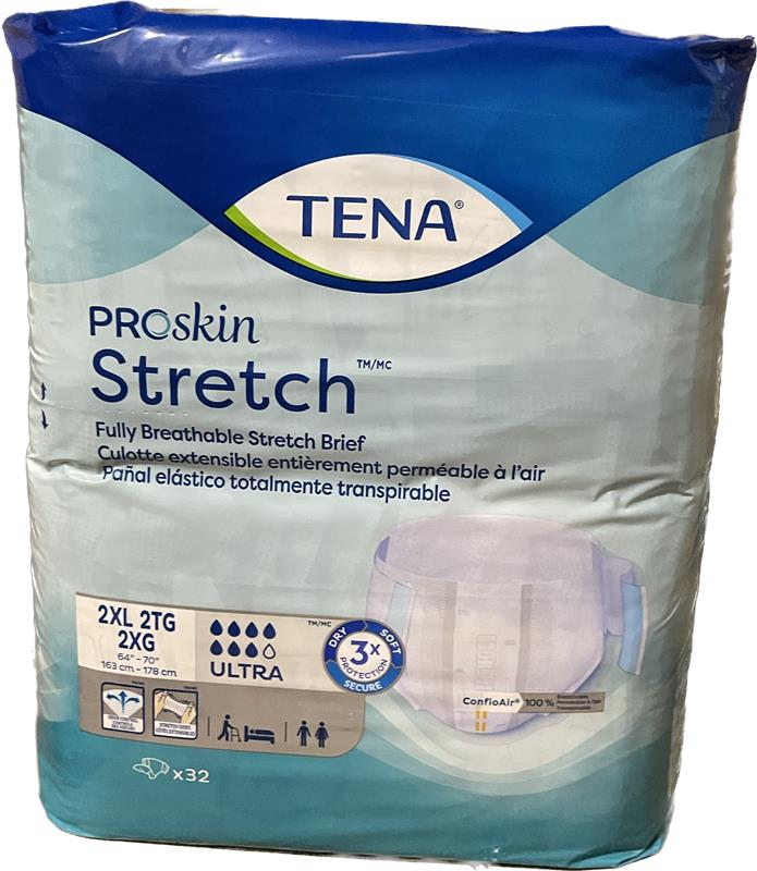 TENA Proskin Stretch Brief 2XL - 32 count