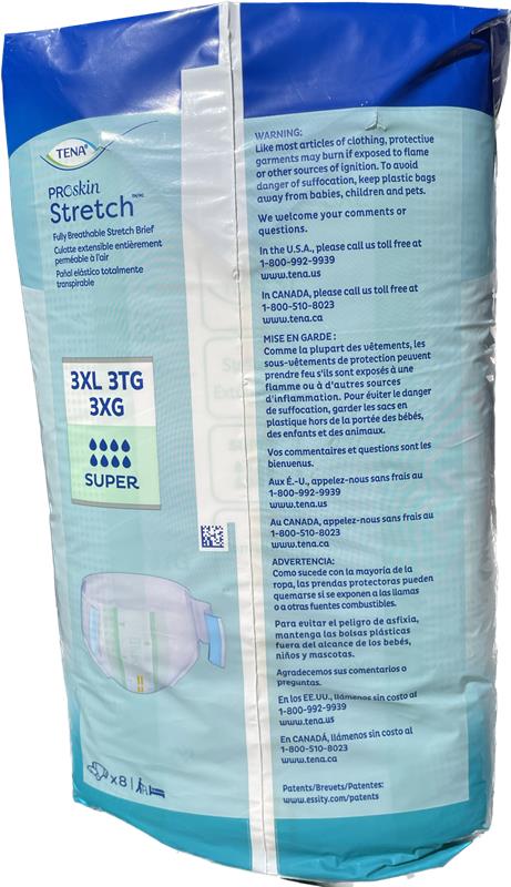 TENA ProSkin Stretch™ Super Bariatric Incontinence Brief | XXXL (3XL)