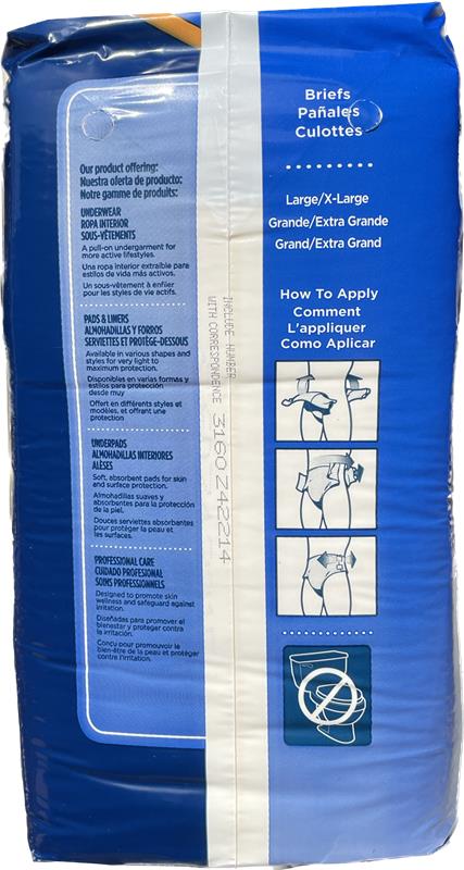 Attends Stretch Briefs Large/X-Large 24 count