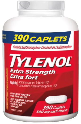 Tylenol 500mg (Acetaminophen) 390 Tablets