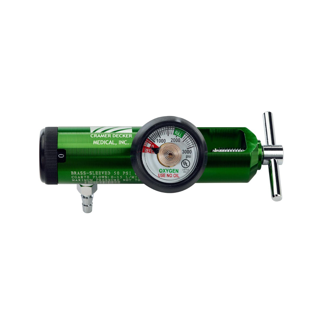 Brass/Aluminum Adjustable (0-25 LPM) Oxygen Therapy Regulator