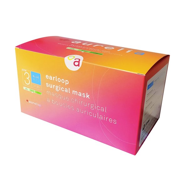 Aurelia 3-Ply ASTM Level 3 Disposable Surgical Face Masks