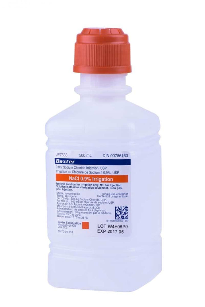 Baxter 0.9% Sodium Chloride Saline Irrigation | Bottle of 500 ml or 1000 ml