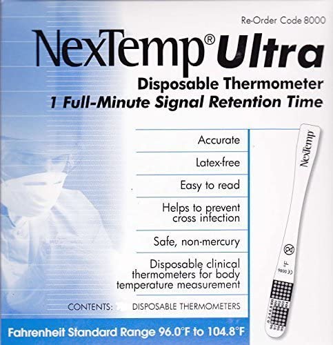 NexTemp Ultra Disposable Farhrenheit Thermometer - 100 Pack