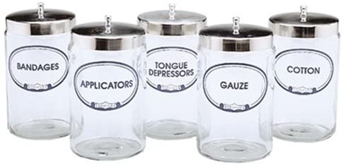 Labeled Glass Sundry Jar