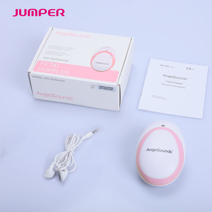 Mini Pocket Fetal Doppler — Portable Baby Heartbeat Monitor with Headset