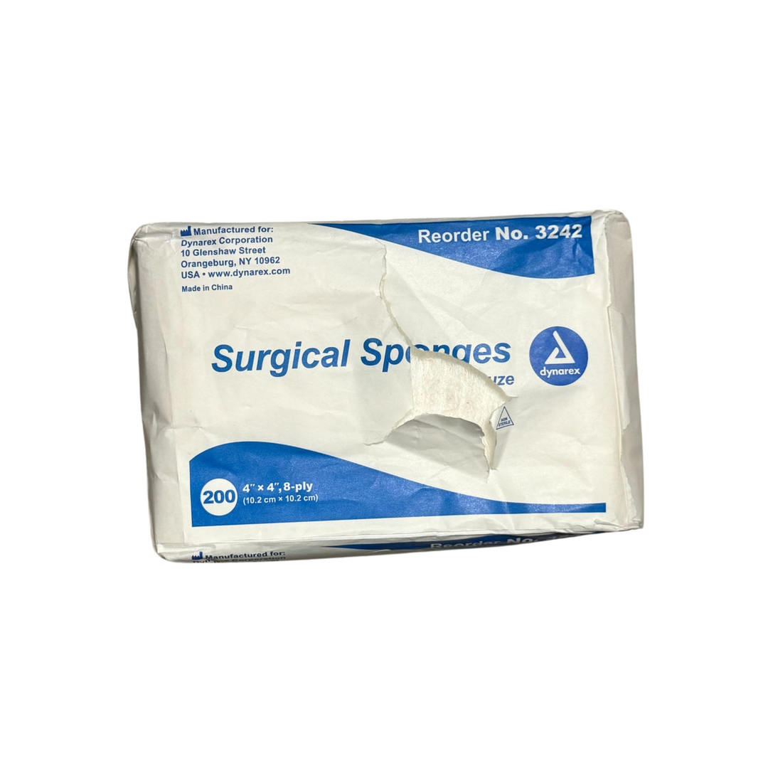 Surgical Gauze Sponge 8 Ply (200/Pack)