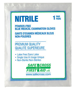 Nitrile, Medical Examination Gloves, Powder-Free, Large, 2/Package