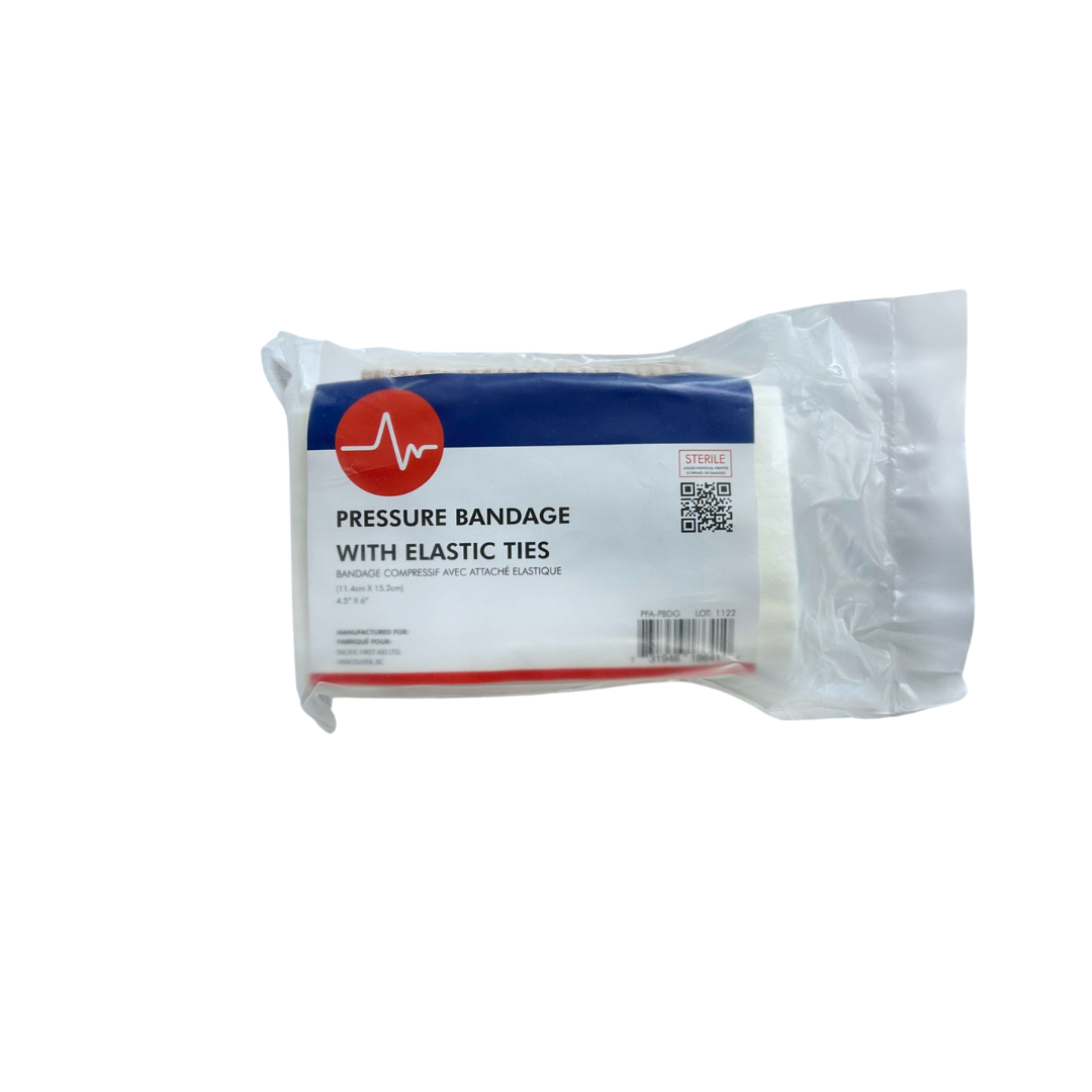 Pressure Bandage - 4.5 x 6in w/ Elastic Ties