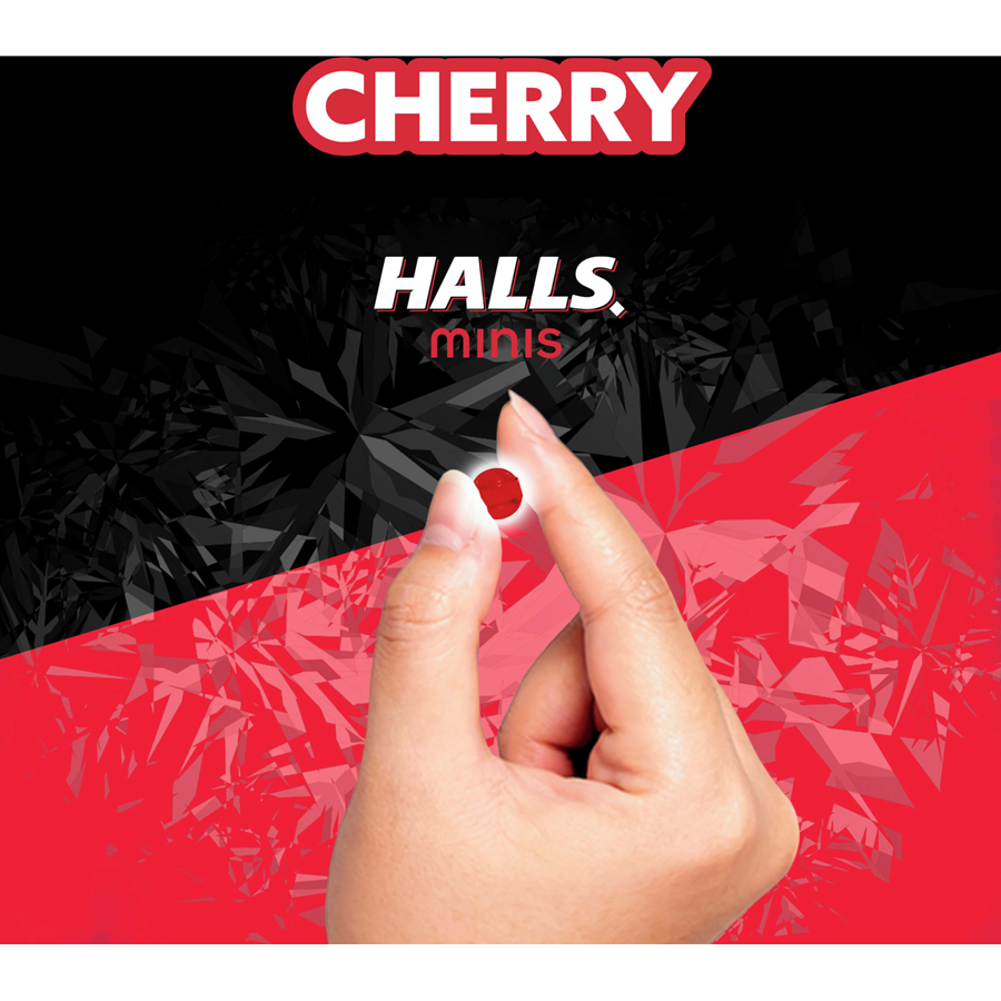 HALLS Minis Cherry Flavour Cough Drops