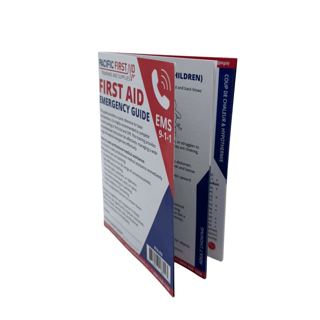 First Aid Emergency Guide – Bilingual English & French Pocket Book