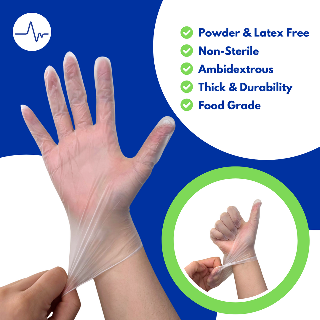 Pacific First Aid Vinyl Synthetic Exam Gloves