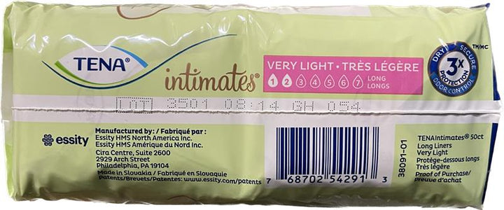TENA Very Light Female Incontinent Pad 50 count