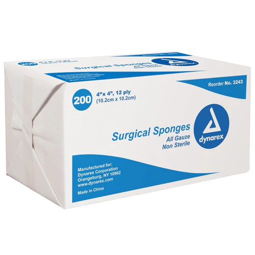 Surgical Gauze Sponge - 12 Ply (200/Pack)