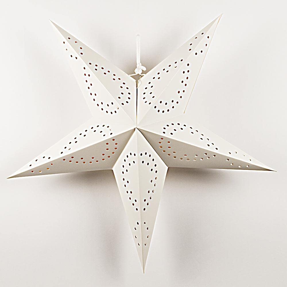 3D Hanging Cutout Paper Star 36", White