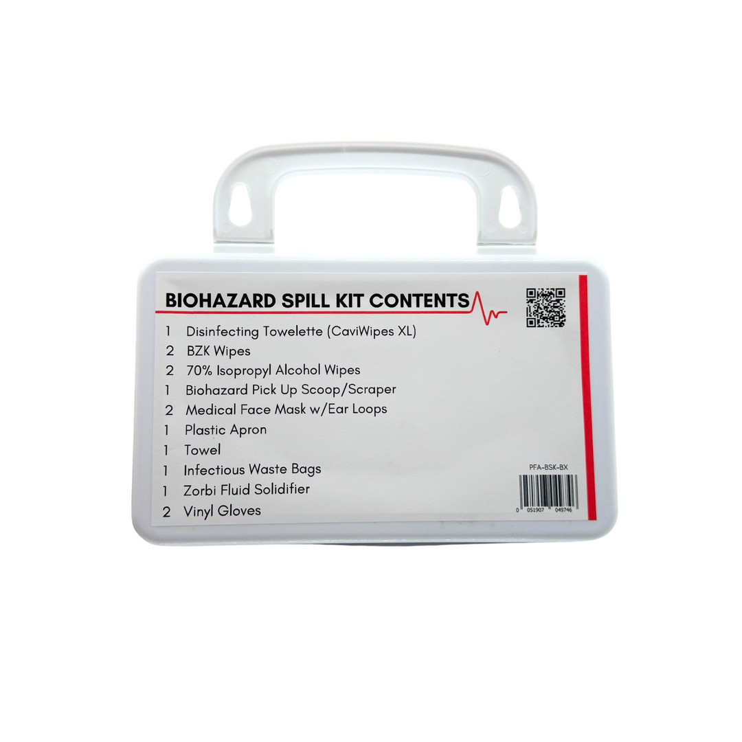 Biohazard Clean-Up Spill Kit in Plastic Case