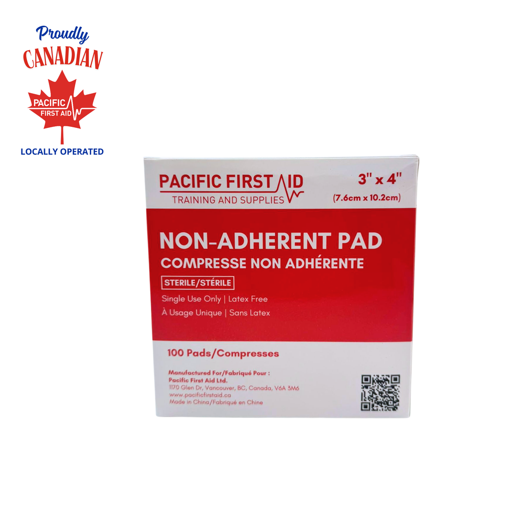Non-Adherent Pads – Sterile, Latex-Free (2" x 3" & 3" x 4") – Box of 100