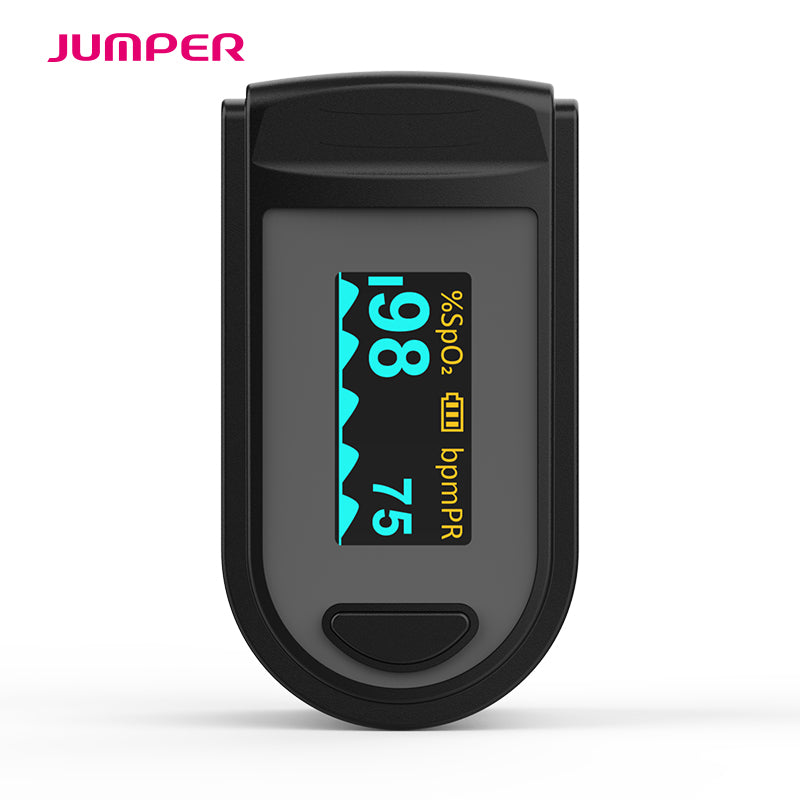 Fingertip Pulse Oximeter — OLED Display SpO₂ & Pulse Rate Monitor