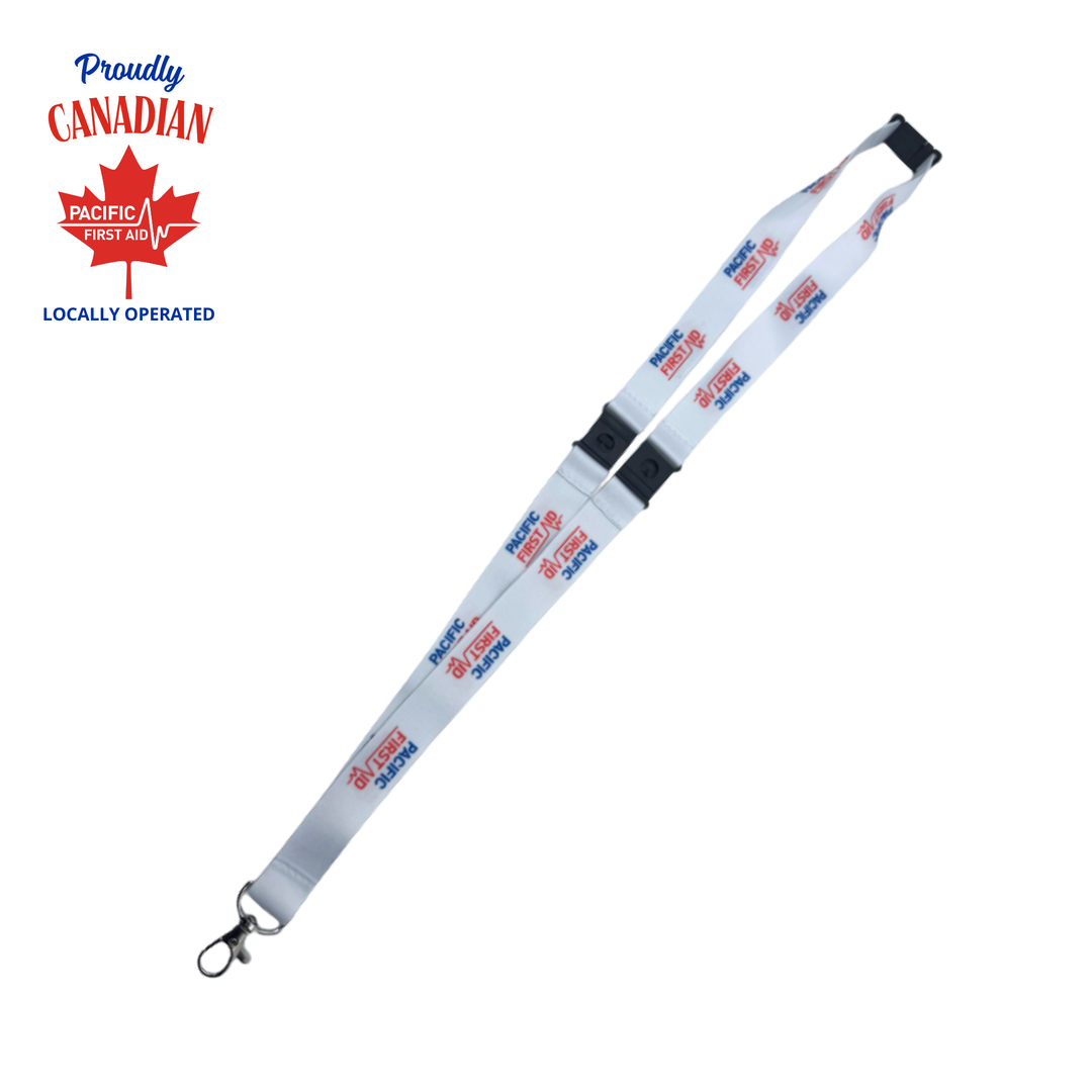 Pacific First Aid Detachable White Lanyard