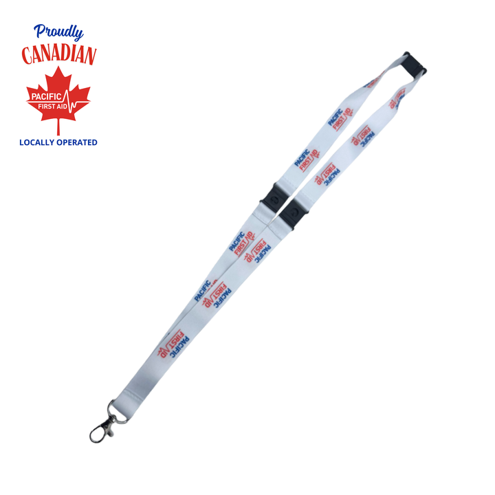 Pacific First Aid Detachable White Lanyard
