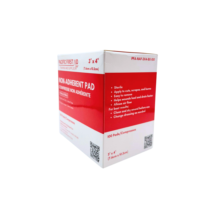 Non-Adherent Pads – Sterile, Latex-Free (2" x 3" & 3" x 4") – Box of 100