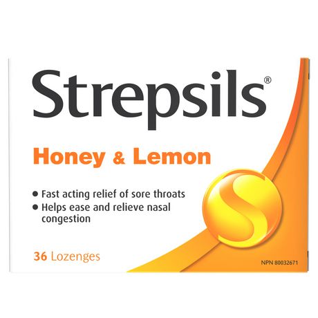 Strepsils Lozenges - Honey & Lemon 36s