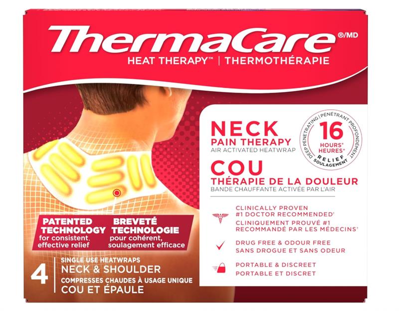 ThermaCare Neck & Shoulder Heat Wraps – 16 Hour Pain Relief