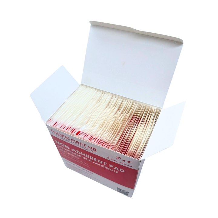 Non-Adherent Pads – Sterile, Latex-Free (2" x 3" & 3" x 4") – Box of 100