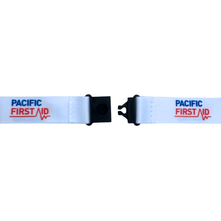 Pacific First Aid Detachable White Lanyard