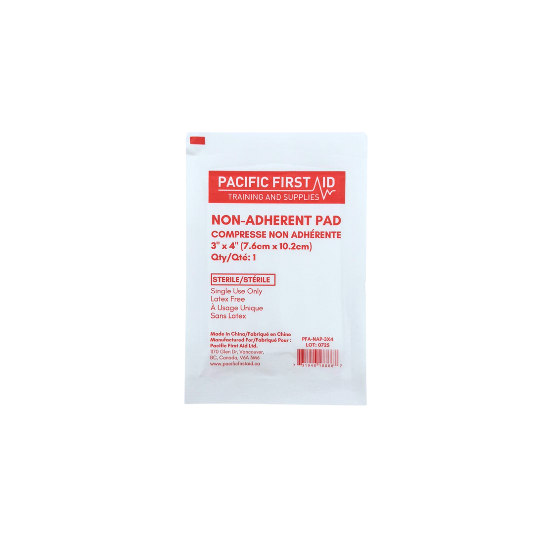 Non-Adherent Pads – Sterile, Latex-Free (2" x 3" & 3" x 4") – Box of 100