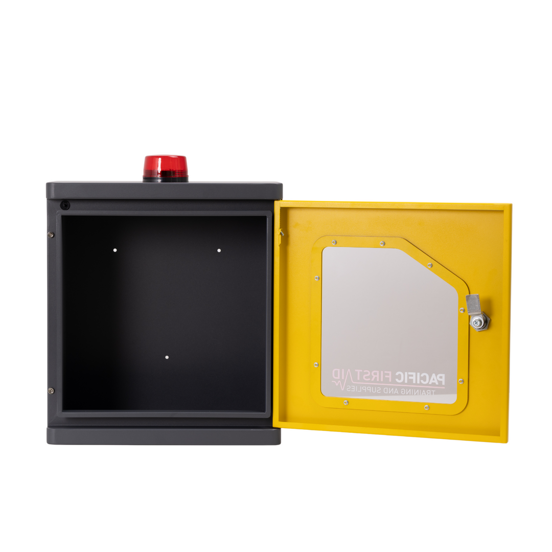 Yellow AED Metal Wall Cabinet with Alarm