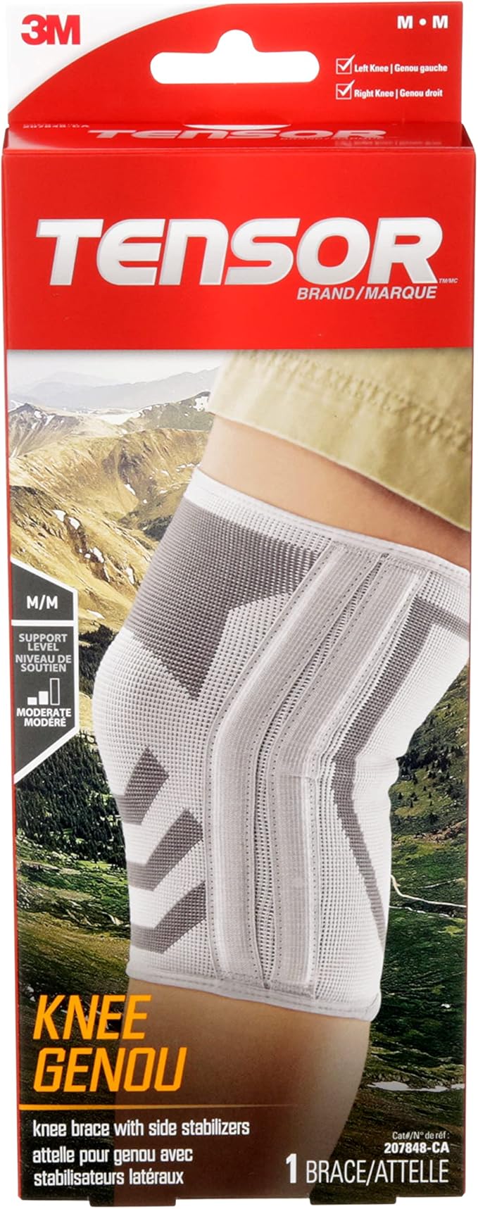 Tensor Knee Brace With Side Stabilizers