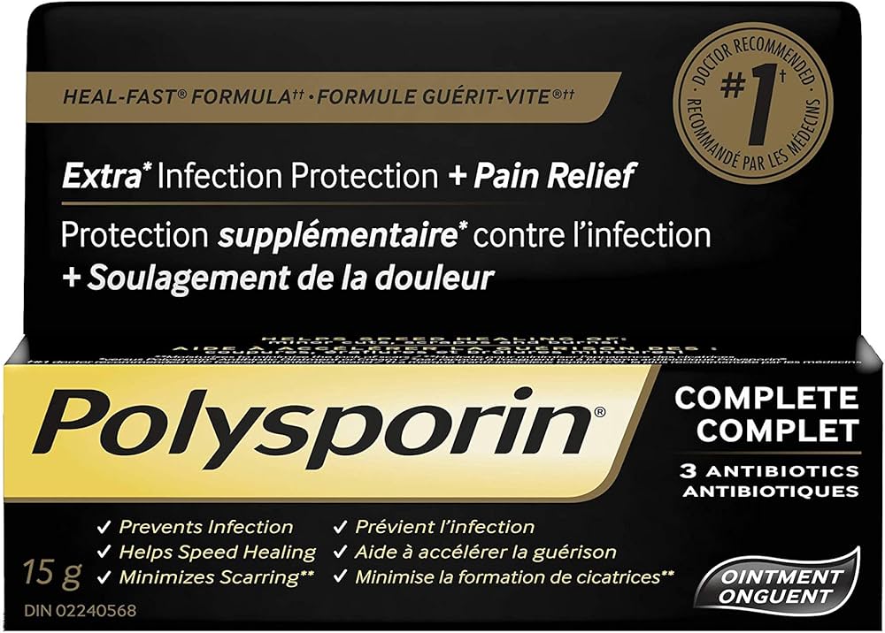 Polysporin Complete Antibiotic Ointment Heal Fast Formula - 15 / 30 g