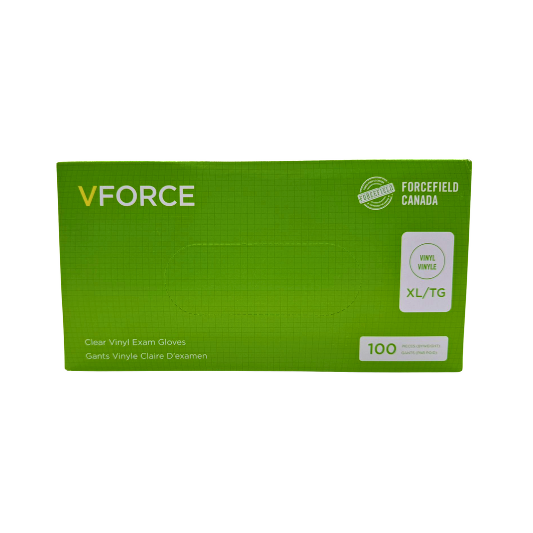 VFORCE Clear Vinyl Exam Gloves